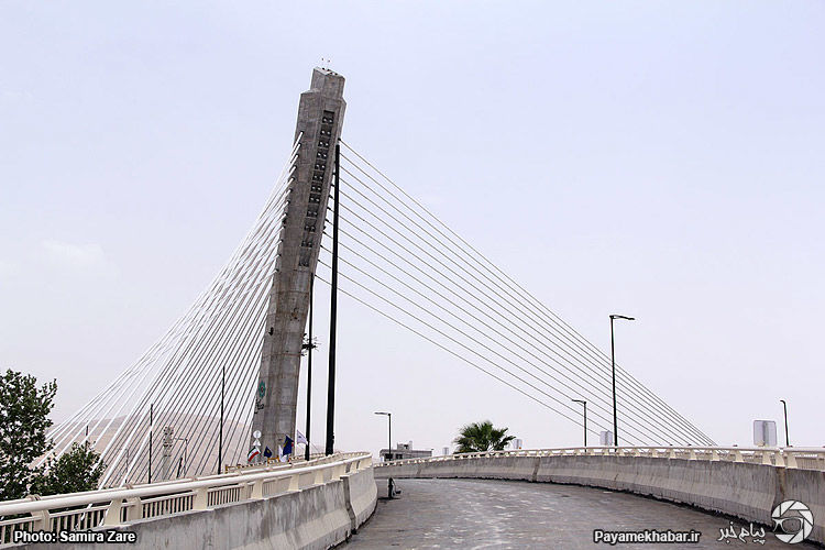 گزارش تصویری/ پل کابلی حضرت ولیعصر (عج) شیراز پیش از افتتاح