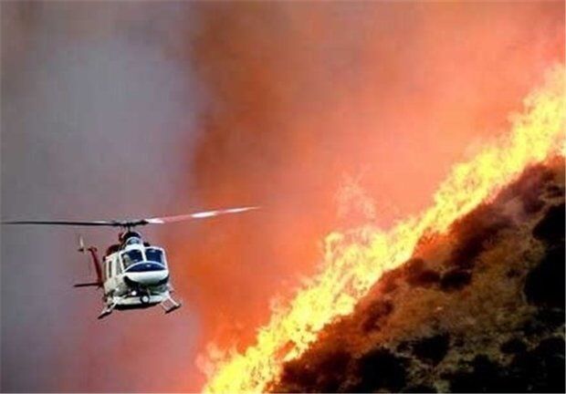 شعله های سرکش آتش در ارتفاعات شاپور جان