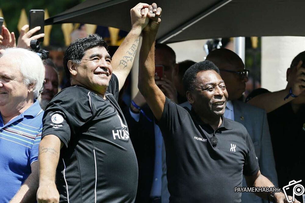 واکنش پله به درگذشت مارادونا: در آسمان با هم فوتبال بازی می‌کنیم