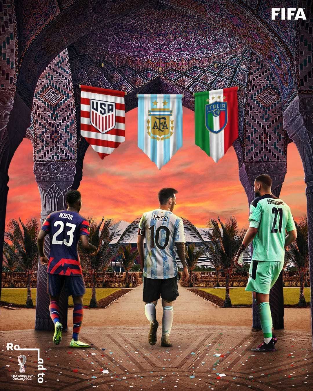 جام جهانی 2022 با طرحی از مسجد نصیر الملک شیراز