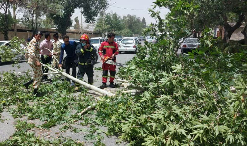 کشته و زخمی شدن 3 شهروند در اثر وقوع باد شدید در شیراز