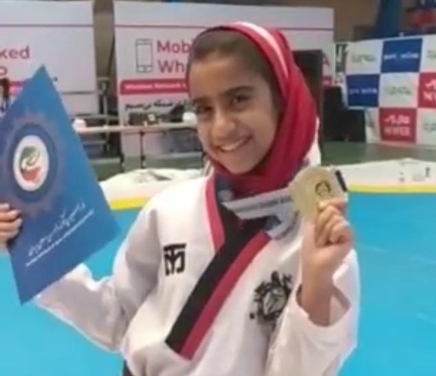 قهرمانی تکواندوکار دختر فارس در مسابقات پومسه کشوری