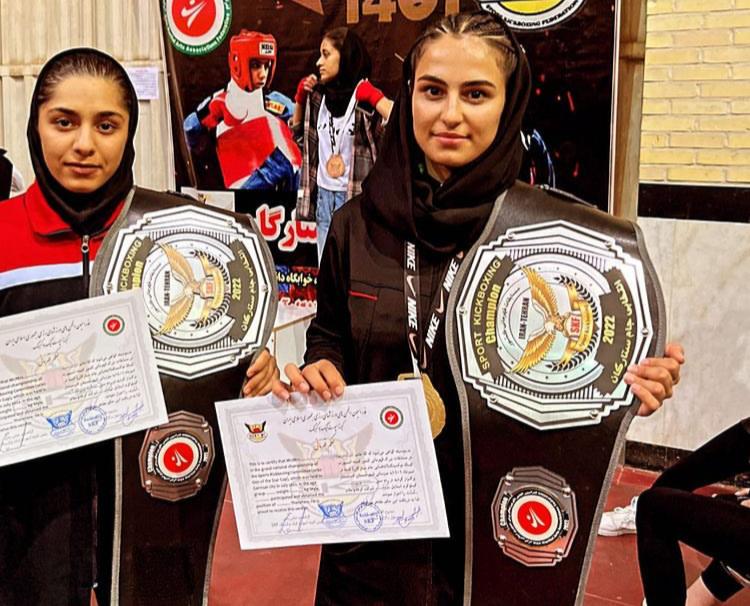 درخشش دختران فارس در مسابقات کیک بوکسینگ ایران