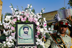 گزارش تصویری/ تشییع شهید حسن صادقی در استهبان فارس