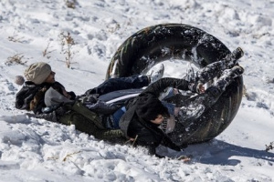 برف بازی در سپیدان یک قربانی گرفت
