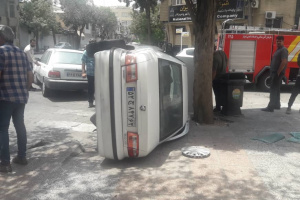 تصادف دو خودروی سواری و یک مصدوم در خیابان فلسطین 