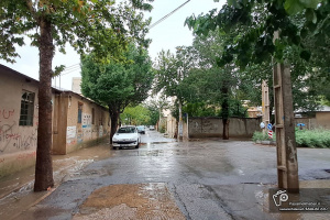 فیلم| باران و جاری شدن سیلاب در شیراز