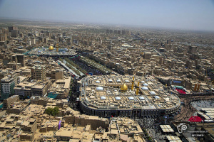 فیلم| تصاویر هوایی از کربلا و حضور زائران حسینی