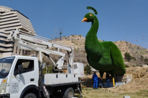 نصب المان جدید طاووس در ورودی شیراز
