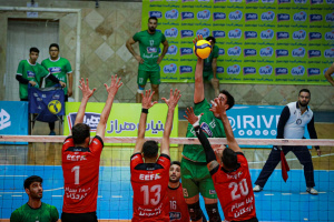 پیروزی تیم های شهداب یزد و پیکان تهران در دسته برتر والیبال مردان