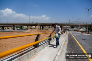 گزارش تصویری| مراحل پایانی احداث بزرگترین تقاطع غیرهمسطح کشور