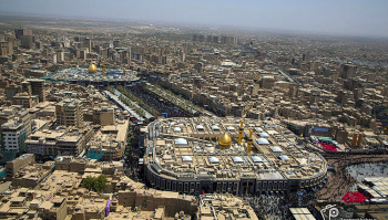 فیلم| تصاویر هوایی از کربلا و حضور زائران حسینی