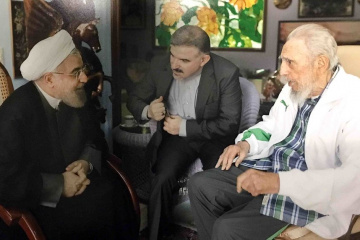 دیدار حسن روحانی، رئیس جمهور با فیدل کاسترو، رهبر 
