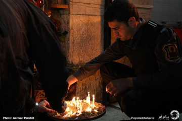 ادای احترام شیرازی ها به آتش نشانان حادثه پلاسکو