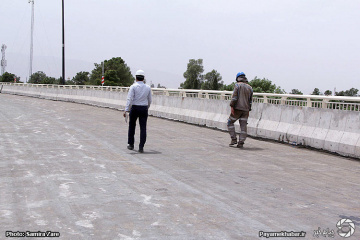 پل کابلی حضرت ولیعصر (عج) شیراز پیش از افتتاح