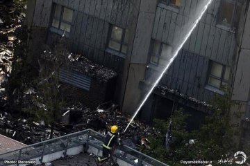 آتش سوزی آپارتمانی در لندن