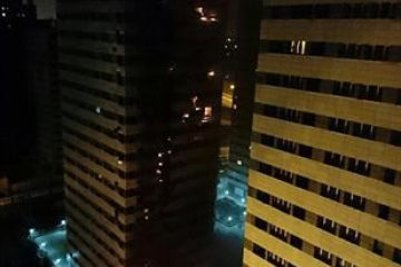 آتش سوزی برجی در چیتگر تهران