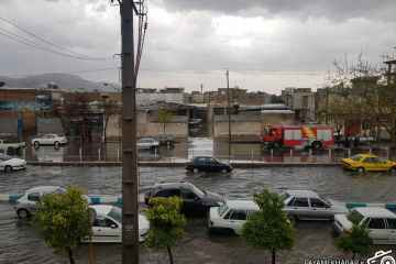 باران سیل آسا در شیراز
