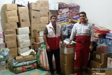 جمع آوری کمک های مردمی توسط هلال احمر فارس