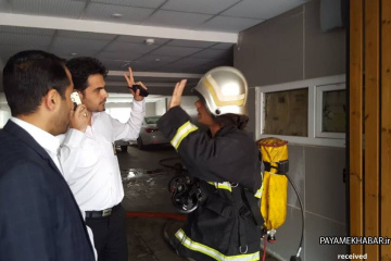 آتش سوزی در بلوار جمهوری شیراز و ماموریت آتش نشانی