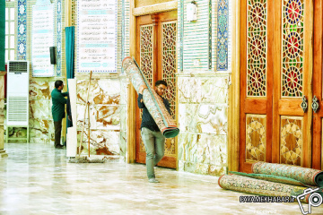 غبارروبی مسجد مقدس جمکران