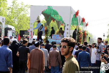 مراسم تشییع ۱۵۰ شهید گمنام دفاع مقدس از دانشگاه ته
