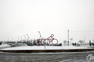 بارش برف در مناطق غربی شیراز