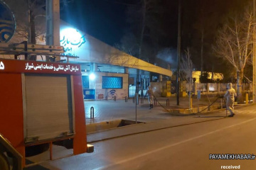 شب دوم ضدعفونی سازی معابر شهری شیراز