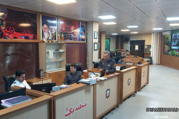 مرکز هماهنگی آتش نشانی شیراز در شب جهارشنبه سوری