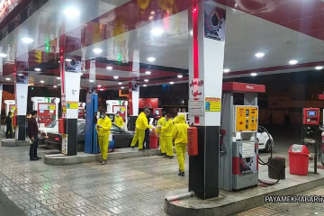 ضد عفونی پمپ بنزین های شیراز برای مقابله با کرونا 