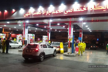 ضد عفونی پمپ بنزین های شیراز برای مقابله با کرونا 