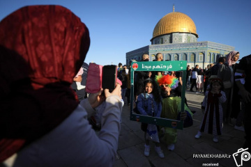مردم فلسطین در مسجد الاقصی