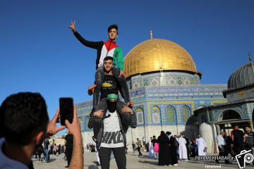 مردم فلسطین در مسجد الاقصی