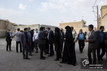 بازدید اعضای شورای اسلامی شهر شیراز از محل تجمع مع