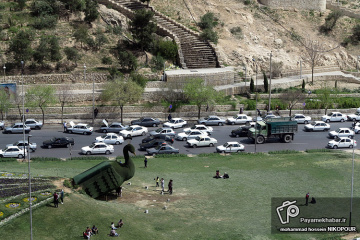 مهمانان نوروزی در شیراز - ترافیک - میدان قرآن - طا