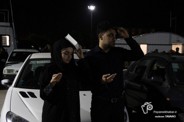 مراسم احیای خودرویی شب قدر در شیراز