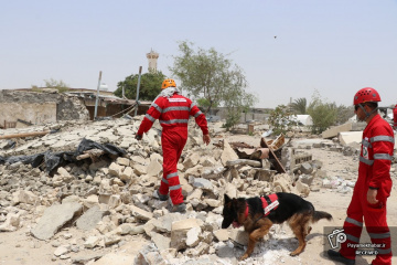 امدادرسانی به زلزله زدگان بندر خمیر - سگ آنست زنده