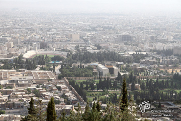 برفراز شیراز - ورزشگاه حافظیه - باغ جهان نما - مرک