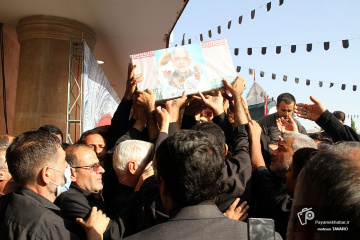 مراسم وداع با شهید اسکندری در معراج الشهدا شیراز