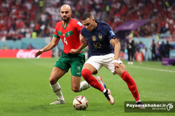 دیدار فرانسه - مراکش از بازی های جام جهانی 2022 قطر
