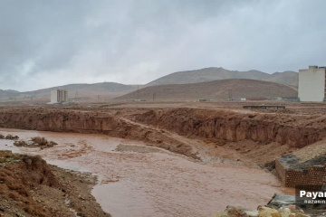 رودخانه چنار راهدار در یک روز بارانی