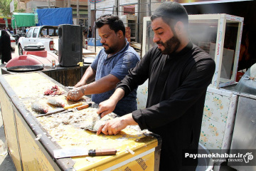 موکب ها در عراق - آماده سازی ماهی برای طبخ