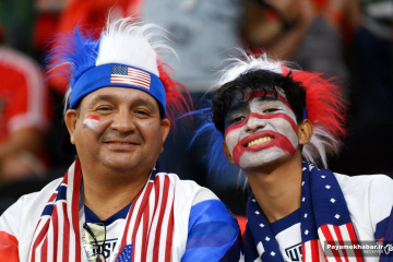 دیدار ولز - آمریکا از بازی های جام جهانی 2022 قطر - تماشاگران آمریکا