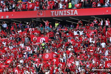 دیدار دانمارک - تونس از بازی های جام جهانی 2022 قطر - تماشاگران تونس