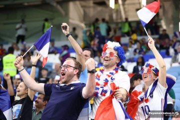 دیدار فرانسه - استرالیا از بازی های جام جهانی 2022 قطر - تماشاگران فرانسه