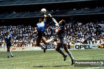 دیگو آرماندو مارادونا - گل معروف به دست خدا مقابل انگلیس در جام جهانی 1986