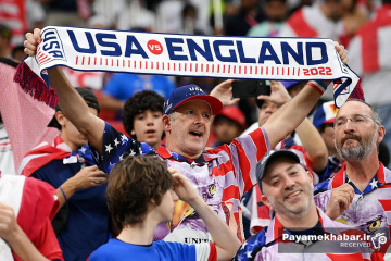 دیدار انگلیس - آمریکا از بازی های جام جهانی 2022 قطر - تماشاگران آمریکا