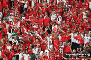دیدار بلژیک - مراکش از بازی های جام جهانی 2022 قطر - تماشاگران مراکش