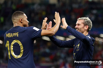 دیدار فرانسه - تونس از بازی های جام جهانی 2022 قطر - گریژمان و امباپه