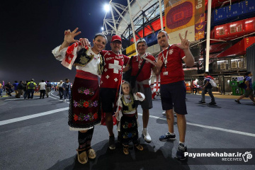 دیدار سوئیس - صربستان از بازی های جام جهانی 2022 قطر - تماشاگران سوئیس